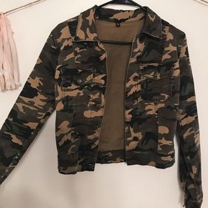 KUT Camo Cropped Jacket